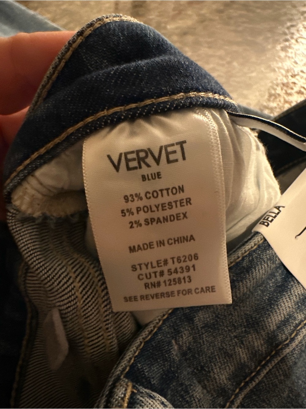 Women's Distressed Jeans - Blue - Picture 5 of 6